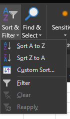 Sort & Filter