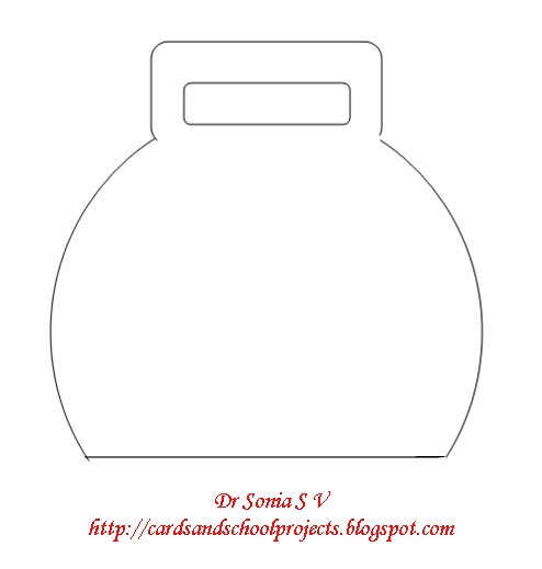 Download Cards ,Crafts ,Kids Projects: Bag Shaped Card and Template