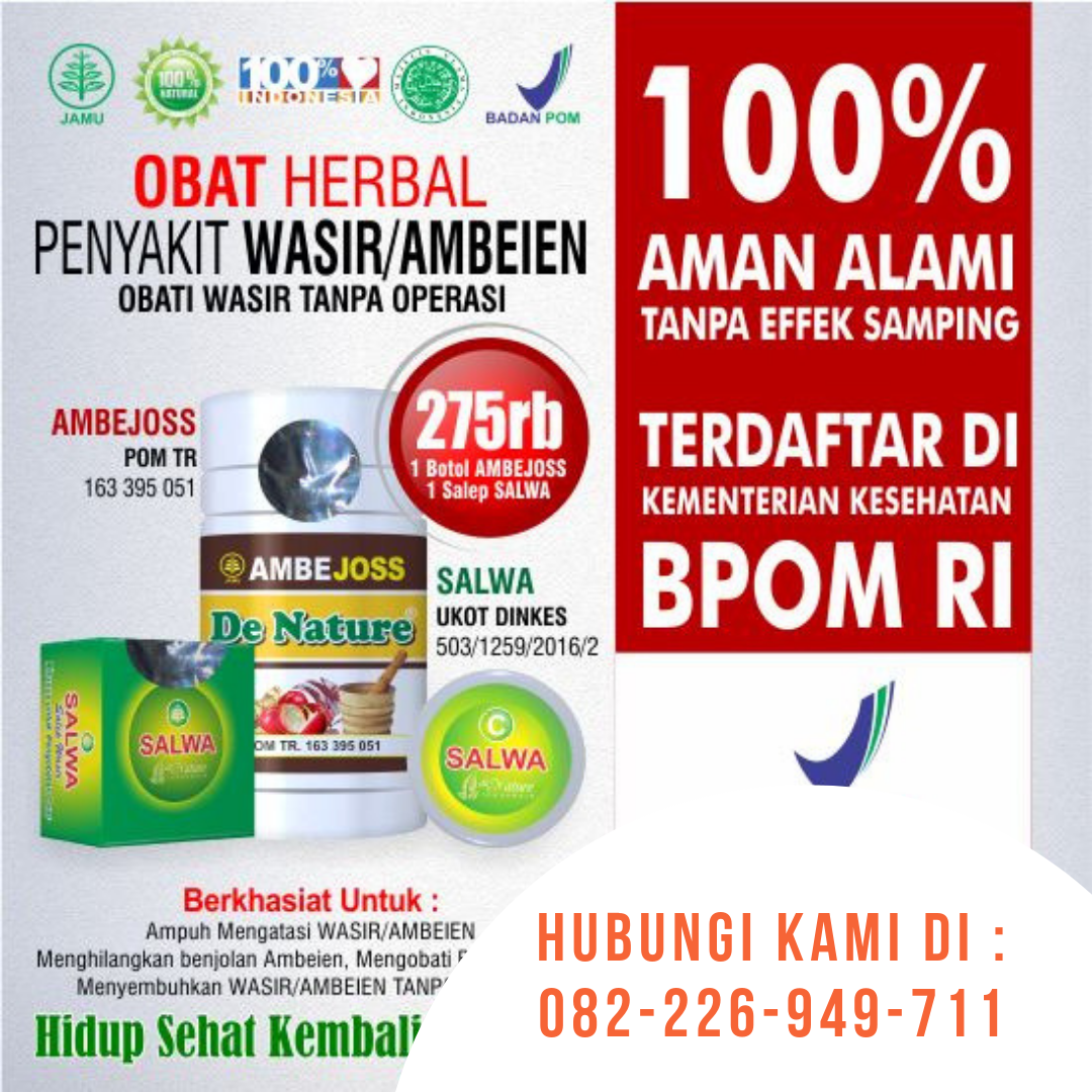 Jual Obat Ambeyen Herbal Ambejoss Salwa De Nature Rejang Lebong