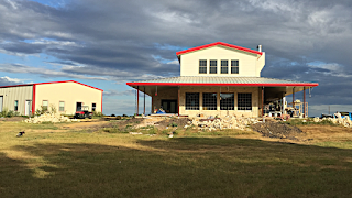 Stone is up across the back porch.