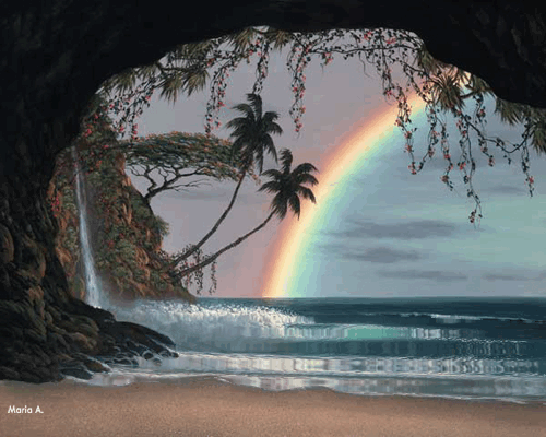Arco-íris reflexão superção