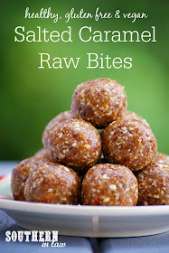 Gluten Free Salted Caramel Raw Bites Recipe - Healthy, Raw, Vegan, Gluten Free, Sugar Free, Egg Free, Dairy Free Bliss Balls