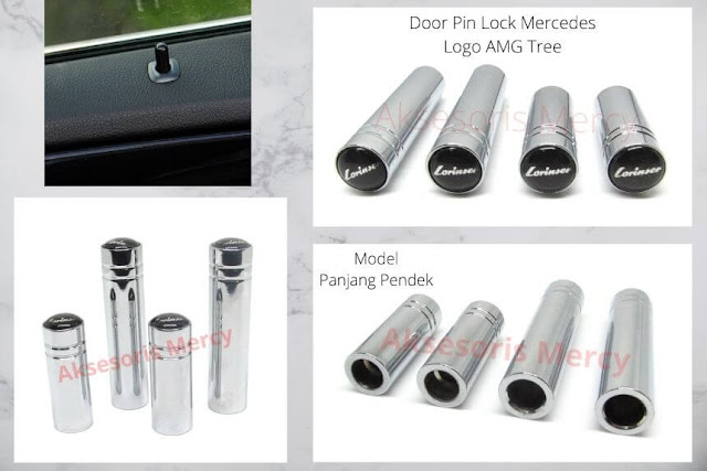 Door Pin Lock Mercedes Benz Logo Lorinser - Model Panjang Pendek