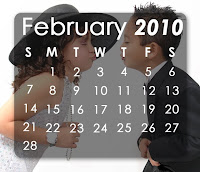 February 2010 Valentines Day Theme Calendar
