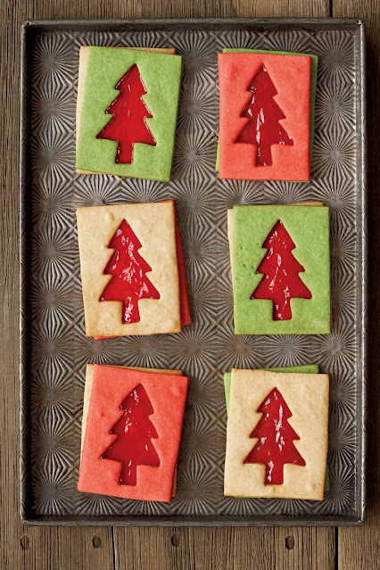 Linzer-Style Tree Cookies