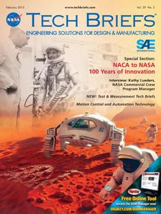 NASA Tech Briefs. Engineering solutions for design & manufacturing - February 2015 | ISSN 0145-319X | TRUE PDF | Mensile | Professionisti | Scienza | Fisica | Tecnologia | Software
NASA is a world leader in new technology development, the source of thousands of innovations spanning electronics, software, materials, manufacturing, and much more.
Here’s why you should partner with NASA Tech Briefs — NASA’s official magazine of new technology:
We publish 3x more articles per issue than any other design engineering publication and 70% is groundbreaking content from NASA. As information sources proliferate and compete for the attention of time-strapped engineers, NASA Tech Briefs’ unique, compelling content ensures your marketing message will be seen and read.