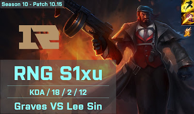RNG S1xu Graves JG vs Lee Sin - KR 10.15