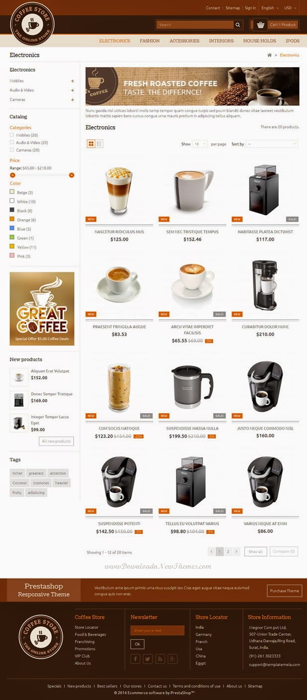 Coffee Shop Website Template 