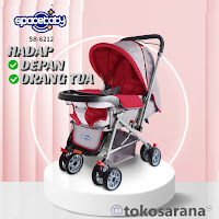 Kereta Dorong Bayi Spacebaby SB6212 New Born-3 Tahun Hadap Depan atau Orang Tua Duduk Rebah Tidur Two Way Facing Baby Stroller