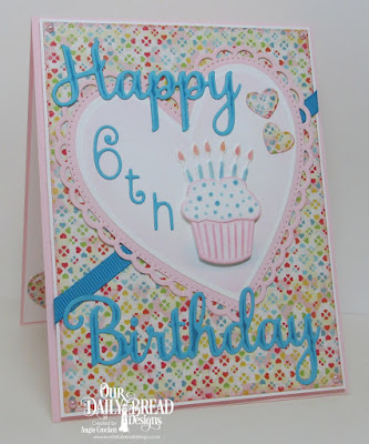 ODBD Custom Happy Birthday Dies, ODBD Custom Numbers Dies, ODBD Custom Cakes and Candles Dies, ODBD Custom Mini Stitched Hearts Dies, ODBD Custom Ornate Hearts Dies, ODBD Birthday Bash Paper Collection, Card Designer Angie Crockett