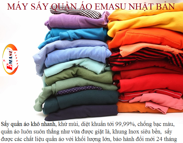 Hệ thống phân phối máy sấy quần áo Emasu Nhật Bản trên toàn quốc