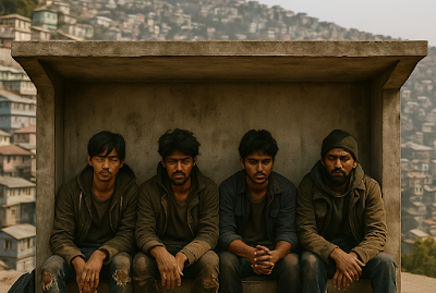 representative image of homeless in Aizawl
