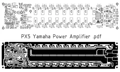 Yamaha PX5 power amplifier PCB Layout download PDF