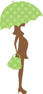 Silhouettes of Pregnant Women Clipart Baby on the Go