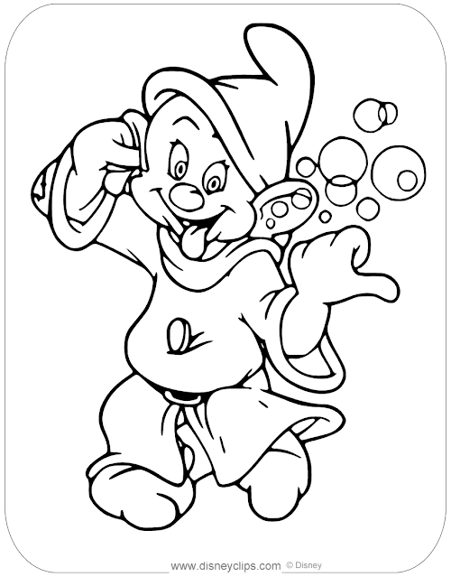 Dopey dwarf coloring pages 2