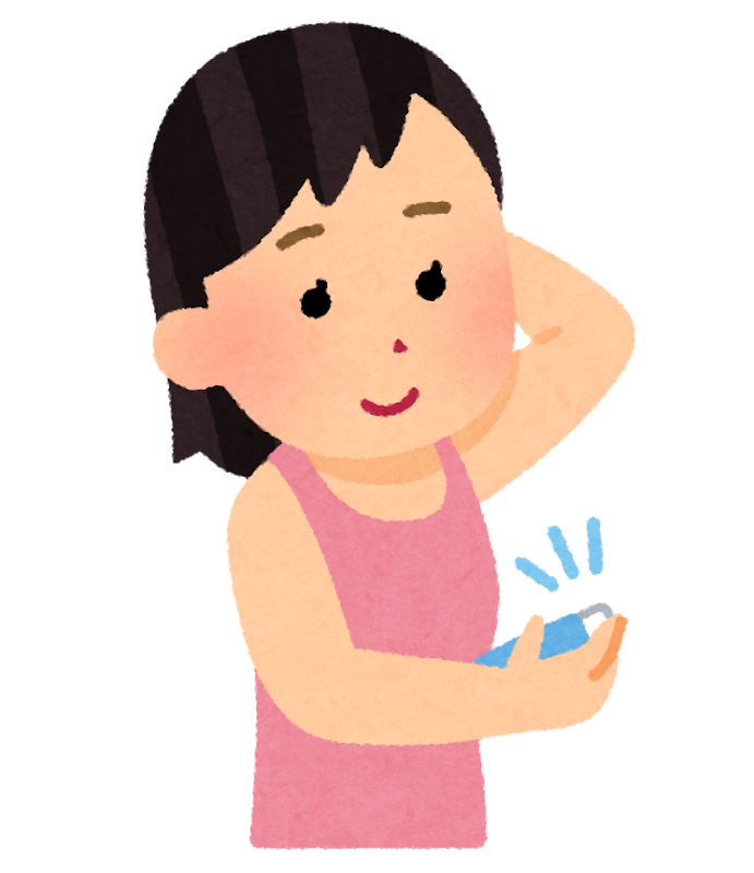 制汗剤を使う人のイラスト かわいいフリー素材集 いらすとや