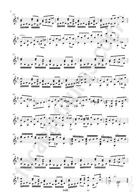 2 Partitura de Guitarra Clásica del Rondó en F..rioo Sol Sheet Music for Classical Guitar Rondo in F..rioo G by J.T. Rivera Andante