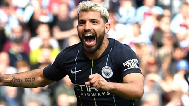 Manchester City Sergio Aguero celebrates