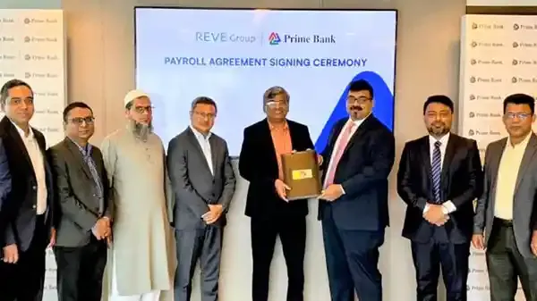 প্রাইম ব্যাংক পিএলসি’র সাথে রিভ গ্রুপের পেরোল ব্যাংকিং চুক্তি