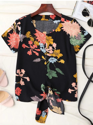  Floral Knot Hem Top ($9.99)