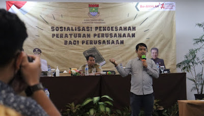 Disnaker Kabupaten Tangerang sosialisasi edukasi pengusaha dan pekerja tentang PP