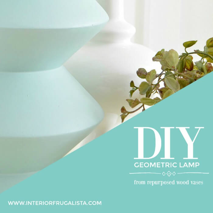 Repurposed Wood Vase DIY Geometric Lamp