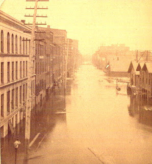 Toledo, Ohio, 1881'de su Caddesi'nde sel