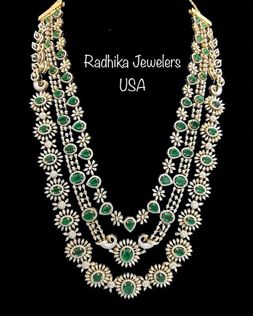 Three Layer  Diamond Set by Radhika Jewellers