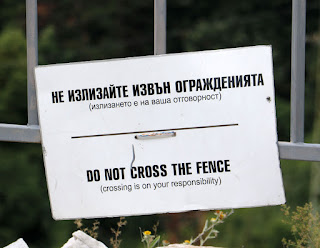 A Bulgarian safety notice