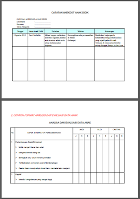 Contoh Format Penilaian PAUD Kurikulum 2013 + Cara 