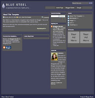 Blue Steel Magazine Blogger Template