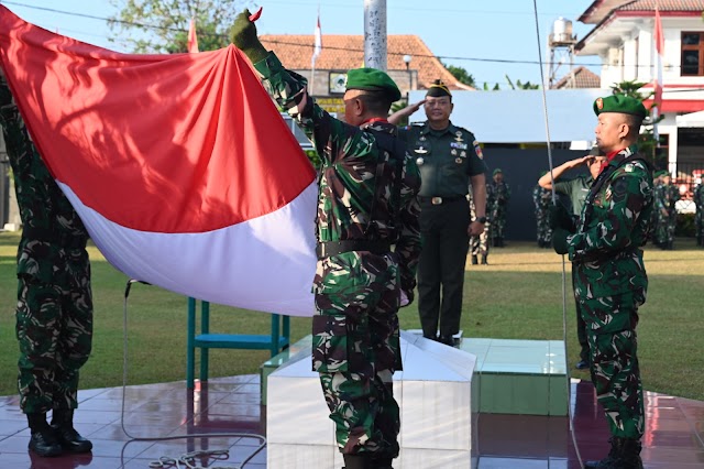 Kodim 0726/Sukoharjo Gelar Upacara Rutin Hari Senin