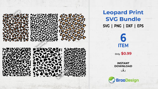 Leopard Print Pattern SVG Bundle