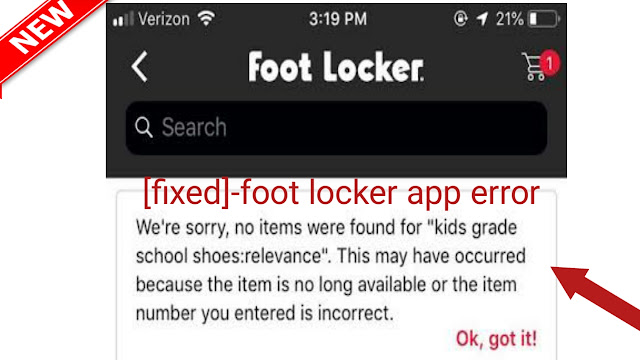 foot locker app error,how to fix foot locker app error,it support,foot locker,