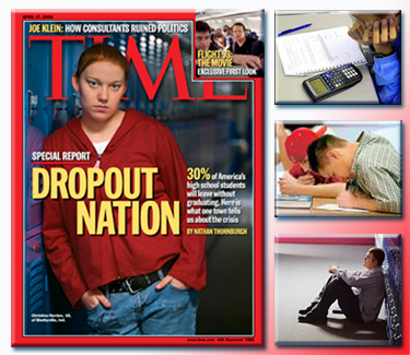 Time magazine cover with dropout nation article