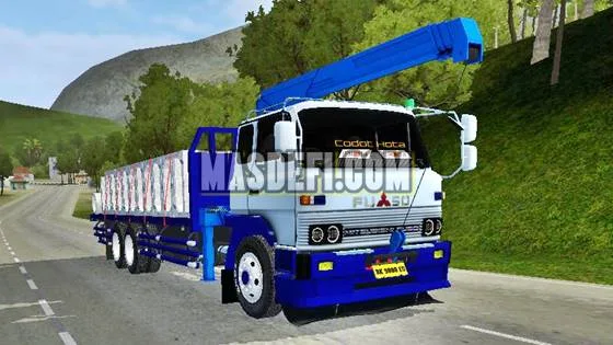 Mod Bussid Fuso Goprak Crane Losbak Muatan Beton