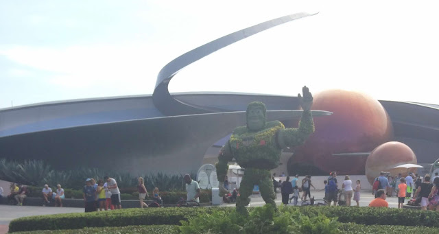 Buzz Lightyear Topiary in Front of Mission Space Epcot Walt Disney World