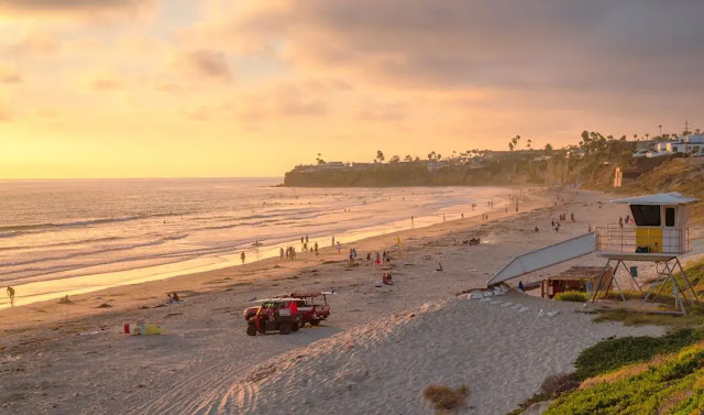 A sunset view at Tourmaline Surfing Park