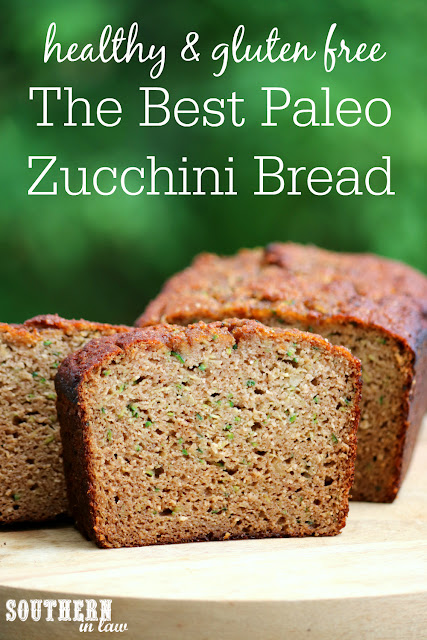 The Best Healthy Paleo Zucchini Bread Recipe - low fat, gluten free, low sugar, refined sugar free, low carb, dairy free, grain free, paleo recipes