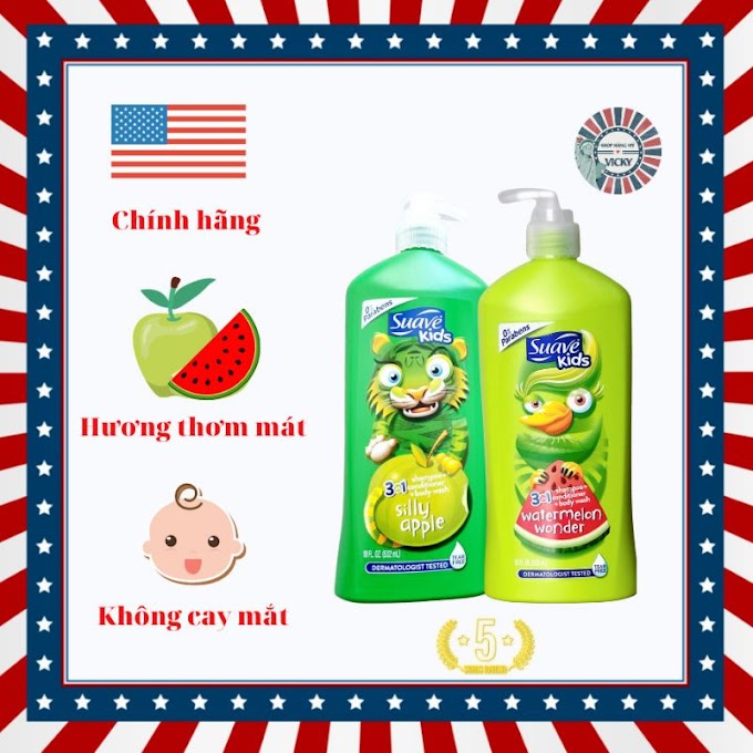 [ hangngoai.chinhhang ] SỮA TẮM SUAVE KIDS 3 TRONG 1 (TẮM - GỘI - XẢ)