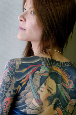 Japanese Tattoo Girl Back Body tattoo on back girl. Japanese Tattoo Girl Back Body