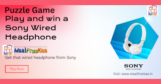 Solve Puzzle Game Fasted and Get Chance To Win Free Sony Headphone