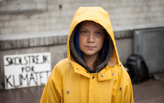 Greta Thunberg climate Change activist protests coal fires power plants in Sweden