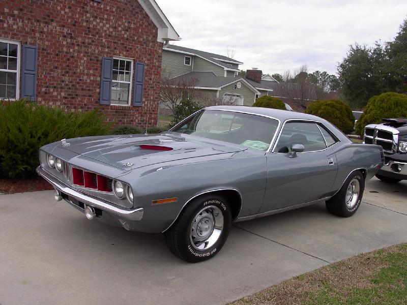 1971 Plymouth Hemi Cuda GreyFront Left View