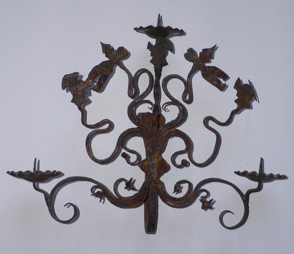 Antique Ironwork Candle Sconce