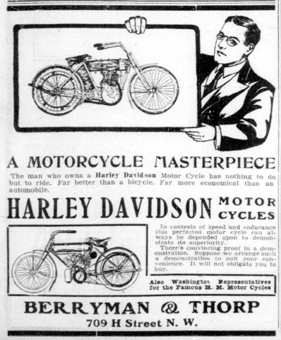 Harley-Davidson advertising May 23, 1909