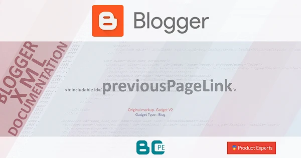 Blogger - previousPageLink [Blog GV2]