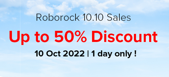Roborock 10.10 Shopee One-Day-Only Sale 2022