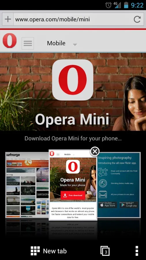 Opera Mini Private Tab