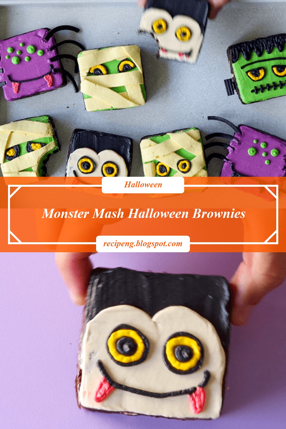 Monster Mash Halloween Brownies